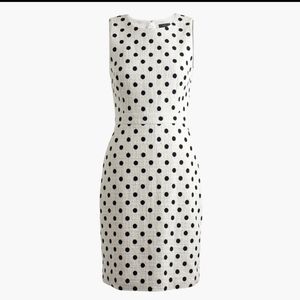 J. Crew Textured Polka Dot Sheath Dress